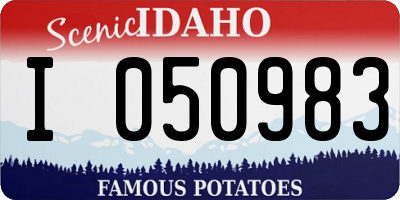 ID license plate I050983