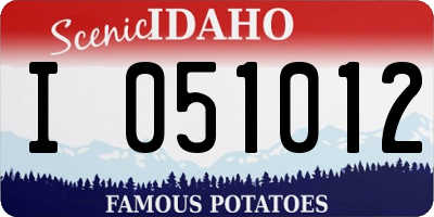 ID license plate I051012