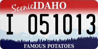 ID license plate I051013
