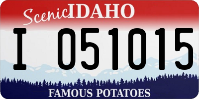ID license plate I051015