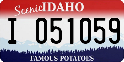 ID license plate I051059