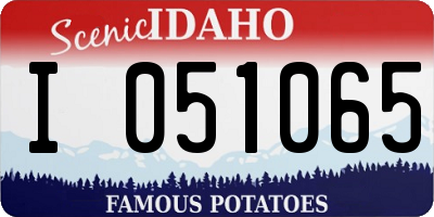 ID license plate I051065
