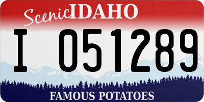 ID license plate I051289