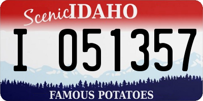 ID license plate I051357
