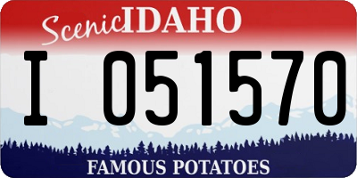 ID license plate I051570