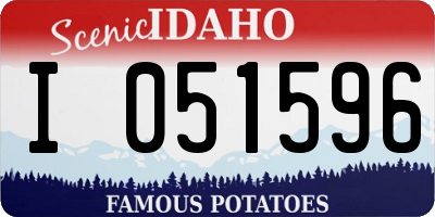 ID license plate I051596