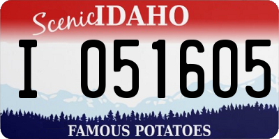 ID license plate I051605