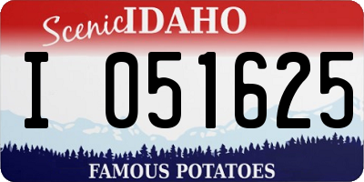 ID license plate I051625
