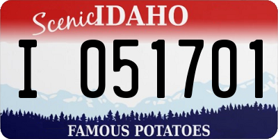 ID license plate I051701