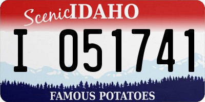 ID license plate I051741