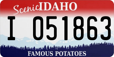 ID license plate I051863