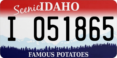 ID license plate I051865
