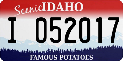 ID license plate I052017