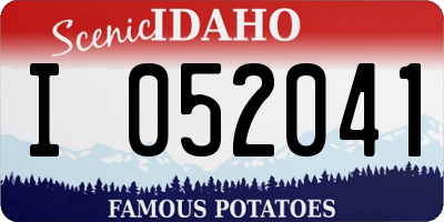 ID license plate I052041
