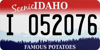 ID license plate I052076