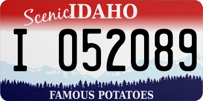 ID license plate I052089