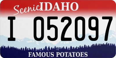 ID license plate I052097