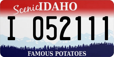 ID license plate I052111