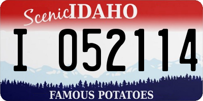 ID license plate I052114