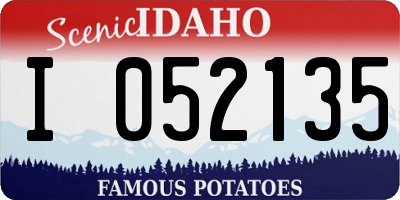 ID license plate I052135
