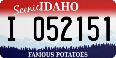 ID license plate I052151