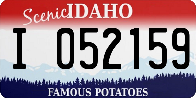ID license plate I052159