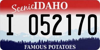 ID license plate I052170
