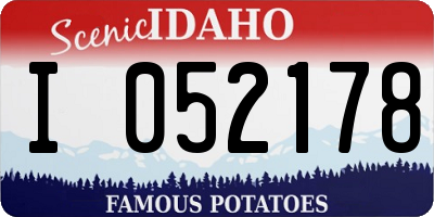 ID license plate I052178