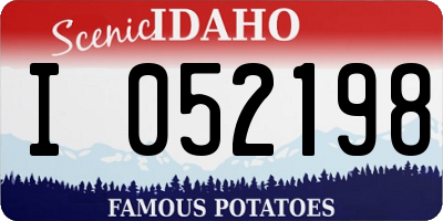 ID license plate I052198