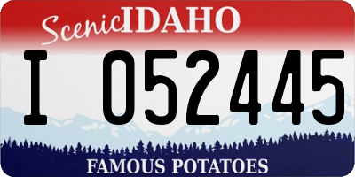 ID license plate I052445