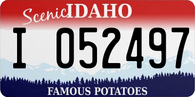 ID license plate I052497
