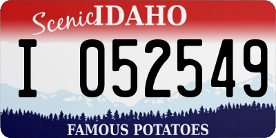 ID license plate I052549
