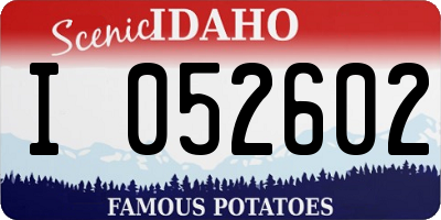 ID license plate I052602
