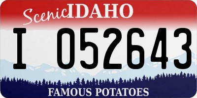 ID license plate I052643