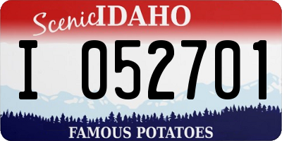 ID license plate I052701