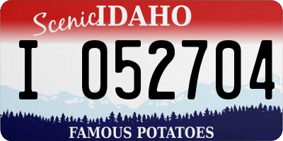 ID license plate I052704