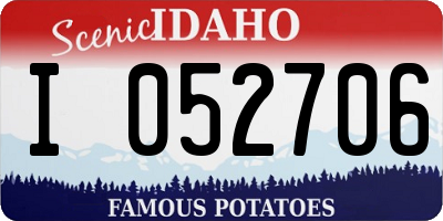 ID license plate I052706