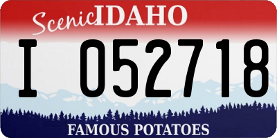 ID license plate I052718