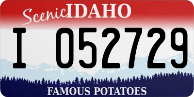 ID license plate I052729