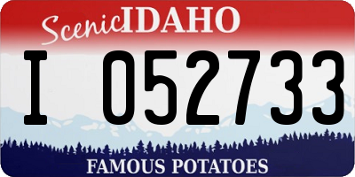 ID license plate I052733