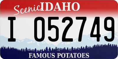 ID license plate I052749