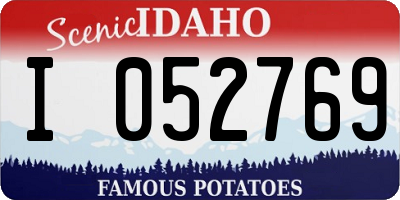 ID license plate I052769