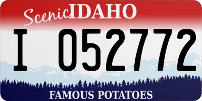 ID license plate I052772