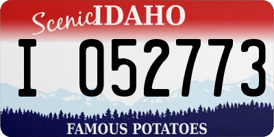 ID license plate I052773
