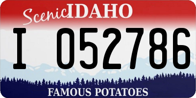 ID license plate I052786