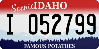 ID license plate I052799