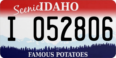 ID license plate I052806