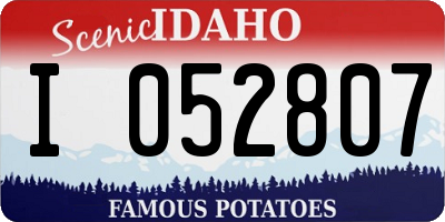 ID license plate I052807