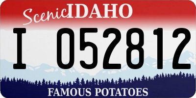 ID license plate I052812
