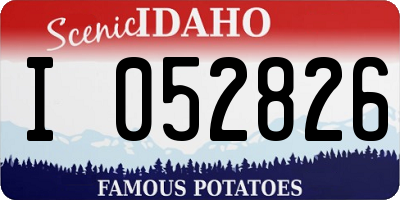 ID license plate I052826